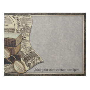 Vintage Reading Personalised Large Notepad