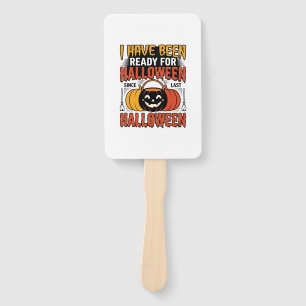 Vintage Ready For Halloween Candy Bucket Shirt Des Hand Fan
