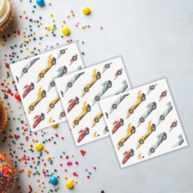 Vintage Ready Set Go Race Car Theme Napkin (Creator Uploaded)