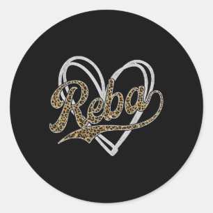 Vintage Reba Name Retro Style 70s 80s First For Me Classic Round Sticker