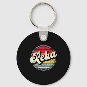 Vintage Reba Name Retro Style 70s 80s First For Me Key Ring