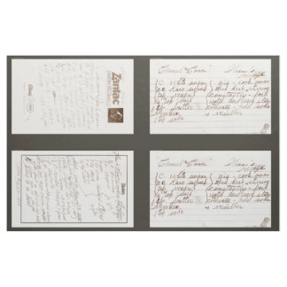 Vintage Recipe Cards Fabric