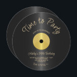 Vintage Record 50th Birthday Invitation<br><div class="desc">Create your own 50th birthday invitation! Personalise this design with your own text. You can further customise this design by selecting the "customise further" link if desired.</div>