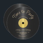Vintage Record 50th Birthday Invitation<br><div class="desc">Create your own 50th birthday invitation! Personalise this design with your own text. You can further customise this design by selecting the "customise further" link if desired.</div>