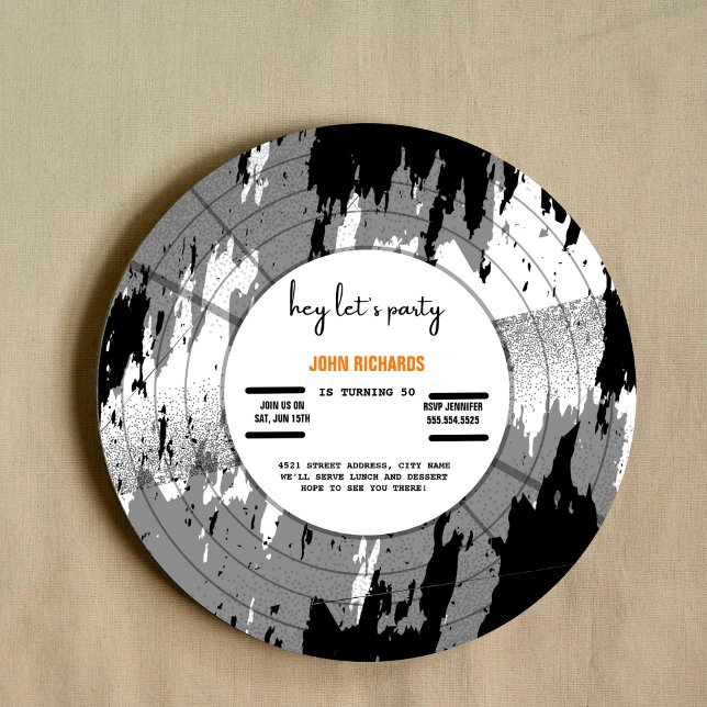 Vintage Record Birthday invitation (Creator Uploaded)