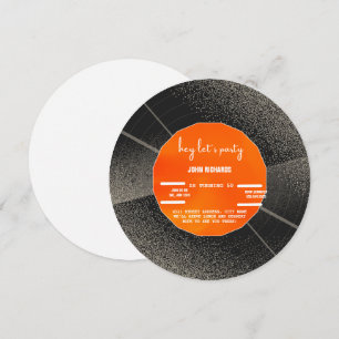 Vintage Record Birthday invitation