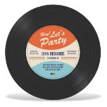 Vintage Record Birthday Invite<br><div class="desc">Vintage inspired record vector design that can be customised with your text.</div>