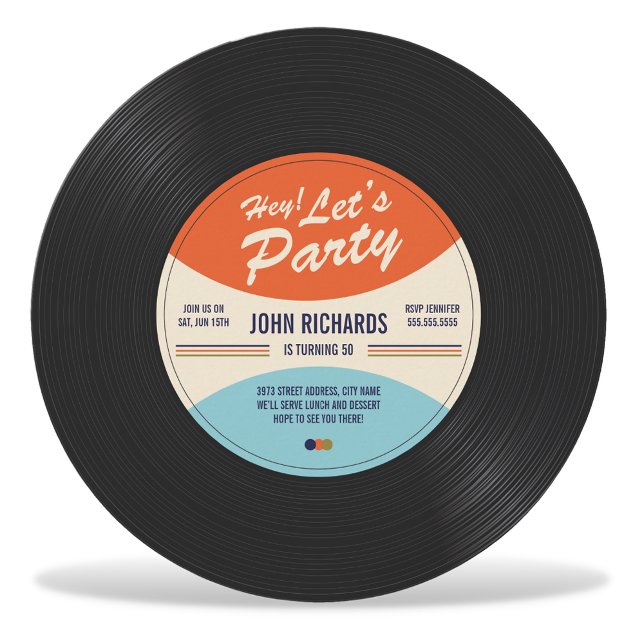 Vintage Record Birthday Invite (Creator Uploaded)
