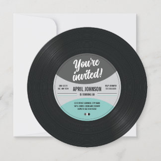 Vintage Record Birthday Invite