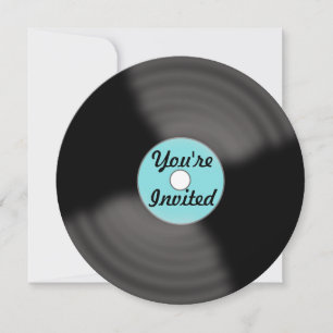 Vintage Record Invitations