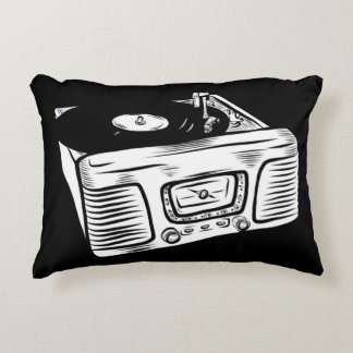 Vintage Record Player Decorative Cushion