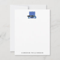 Vintage Record Player in Blue Personalised