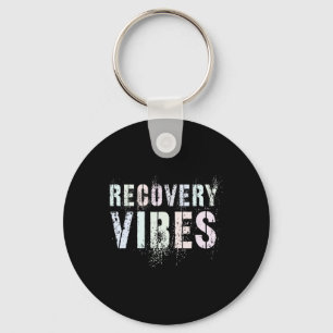 Vintage Recovery Vibes Sober Clean Aa Na Family Su Key Ring