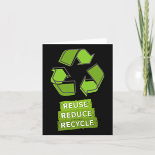 Vintage Recycle Logo Earth Day Nature Planet Conse Card