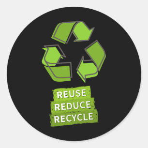 Vintage Recycle Logo Earth Day Nature Planet Conse Classic Round Sticker