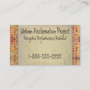 Vintage Recycled Retro Business Card