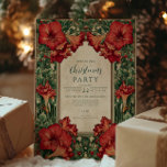 Vintage Red Amaryllis Botanical Christmas Invitation<br><div class="desc">Celebrate the season with this vintage red amaryllis botanical Christmas design. Featuring bold red amaryllis blooms surrounded by lush greenery and delicate holly details, it creates a striking holiday aesthetic. Perfect for hosting festive gatherings, it blends timeless botanical artistry with rich seasonal colours, adding elegance and warmth to your Christmas....</div>