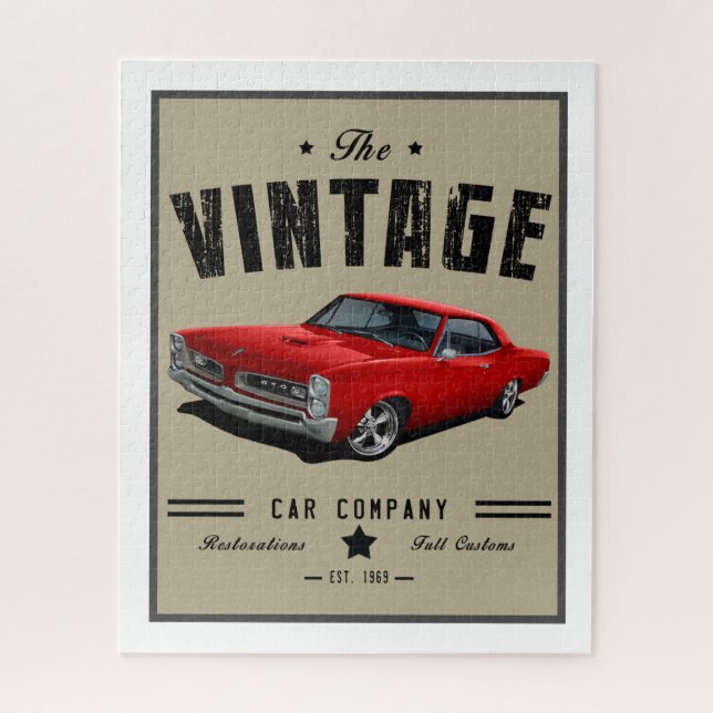 Vintage Red American GTO Jigsaw Puzzle (Vertical)