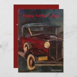 Vintage Red and Black 30’s Hupmobile Auto Painting