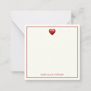 Vintage Red and Cream Gingham With Heart Card