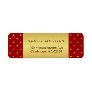 Vintage Red and Gold Polka Dots