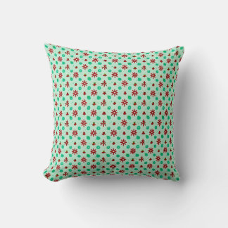Vintage Red and Green Cushion