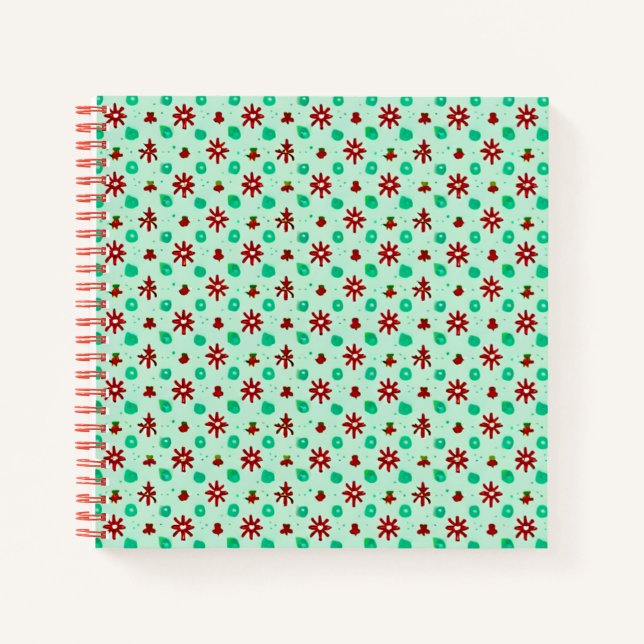 Vintage Red and Green Notebook (Front)