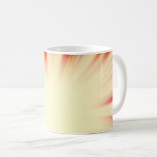 Vintage red and yellow sunburst coffee mug