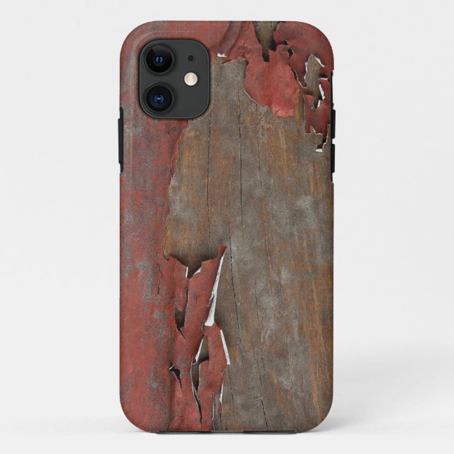 Vintage Red Barn Wood Case-Mate iPhone Case (Back)