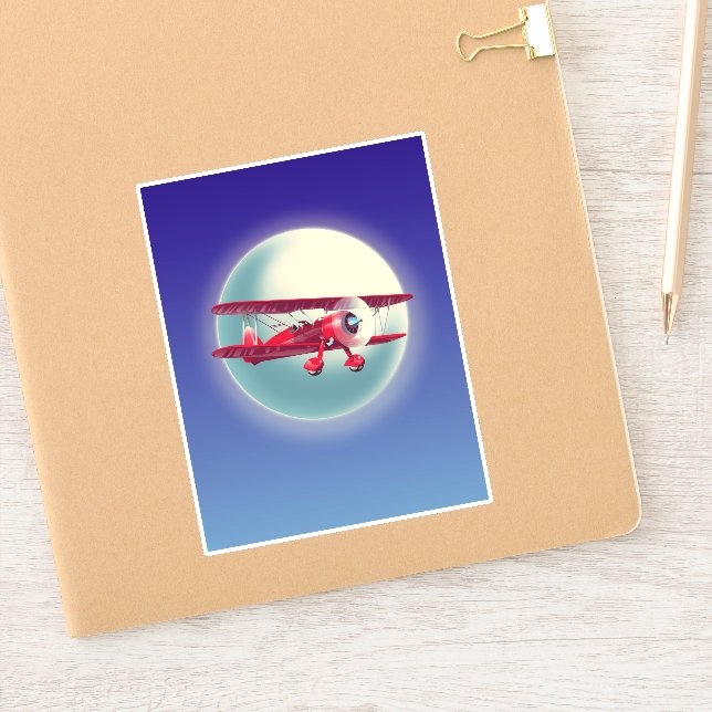 Vintage Red Biplane (Notebook)