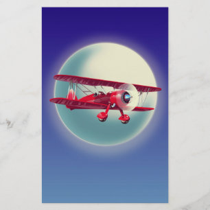 Vintage Red Biplane