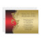 Vintage Red Black and Gold Wedding Invitation