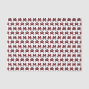 Vintage Red Black Crab #1 Drawing Tissue Paper
