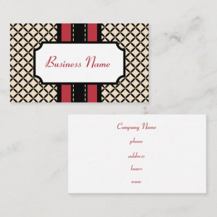 Vintage Red Black Custom Business Cards