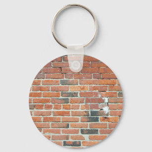 Vintage Red Brick Wall Texture Key Ring