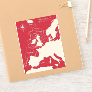 Vintage Red British Shipping Poster