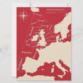 Vintage Red British Shipping Poster Invitation