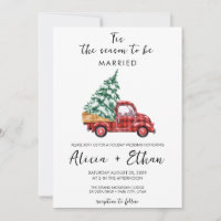  Vintage Red Buffalo Plaid Truck christmas wedding
