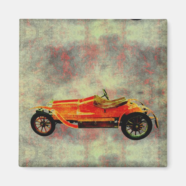 Vintage Red Car Magnet (Front)