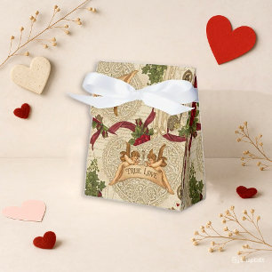 Vintage Red Cherub Love Favour Box