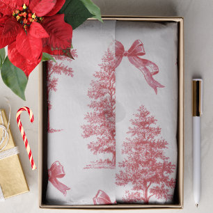 Vintage Red Christmas Tree  Tissue Paper