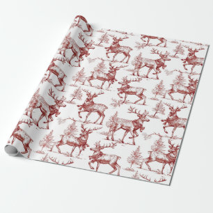 Vintage Red Christmas Wrapping Paper