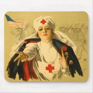 Vintage Red Cross Nurse - Mousepad