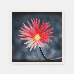 Vintage Red Daisy Flowers Napkin