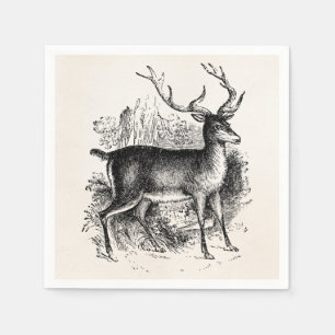 Vintage Red Deer Stag Personalised Template Napkin
