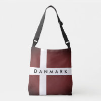 Vintage red Denmark flag crossbody bag