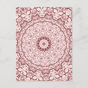Vintage Red Doily Postcard