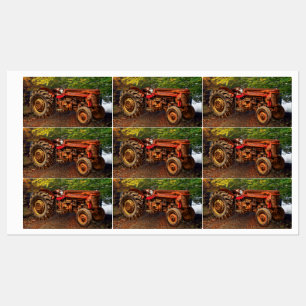 Vintage Red Farm Tractor