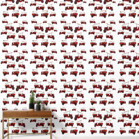 Vintage Red Fire Trucks Pattern,