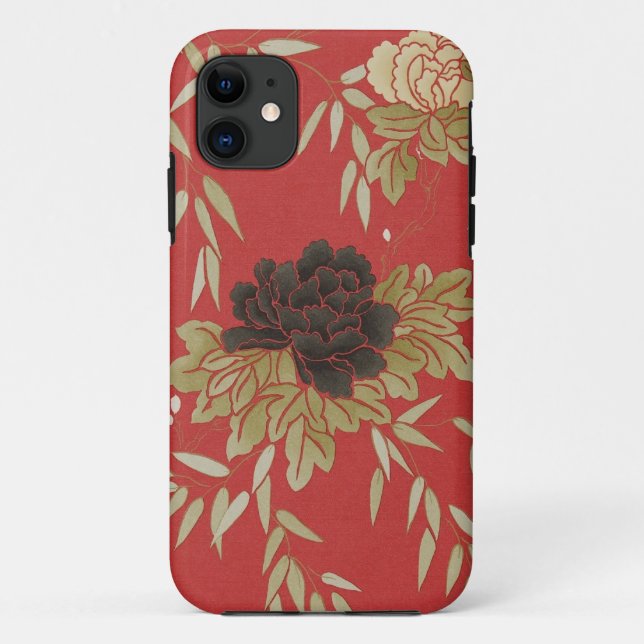 Vintage Red Floral iPhone 5 Case (Back)